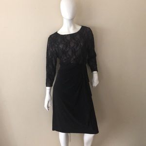 Kasper Lace Mid Sleeve Dress
